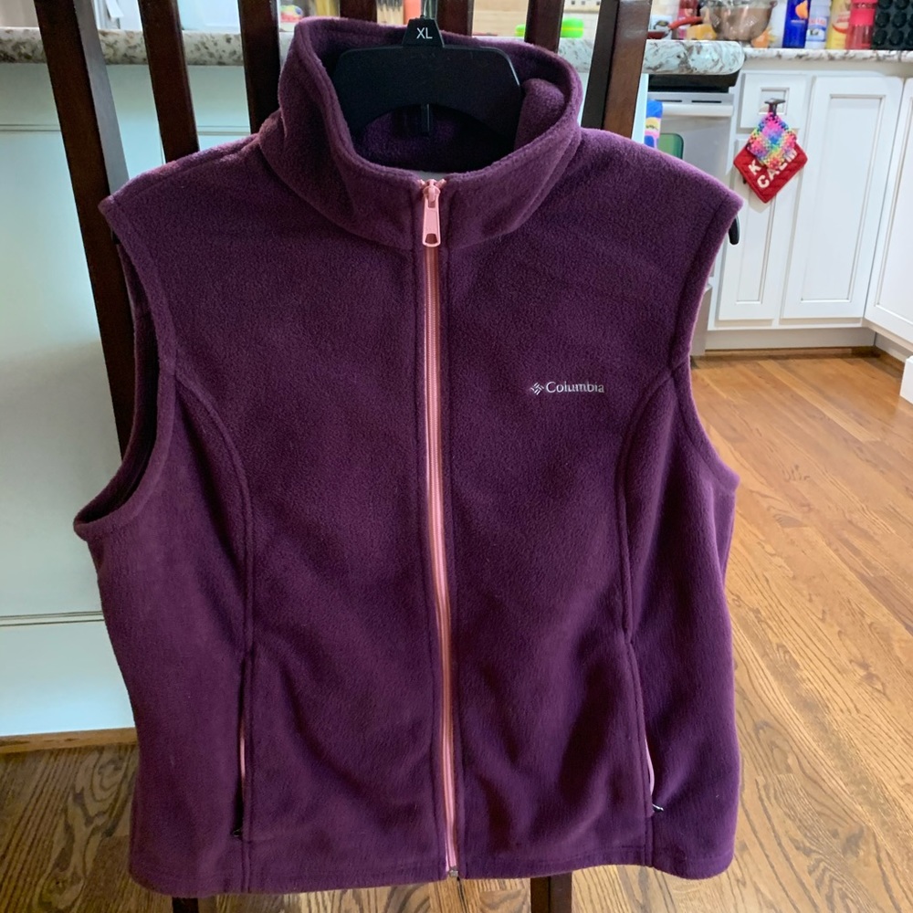 Purple Columbia fleece vest
